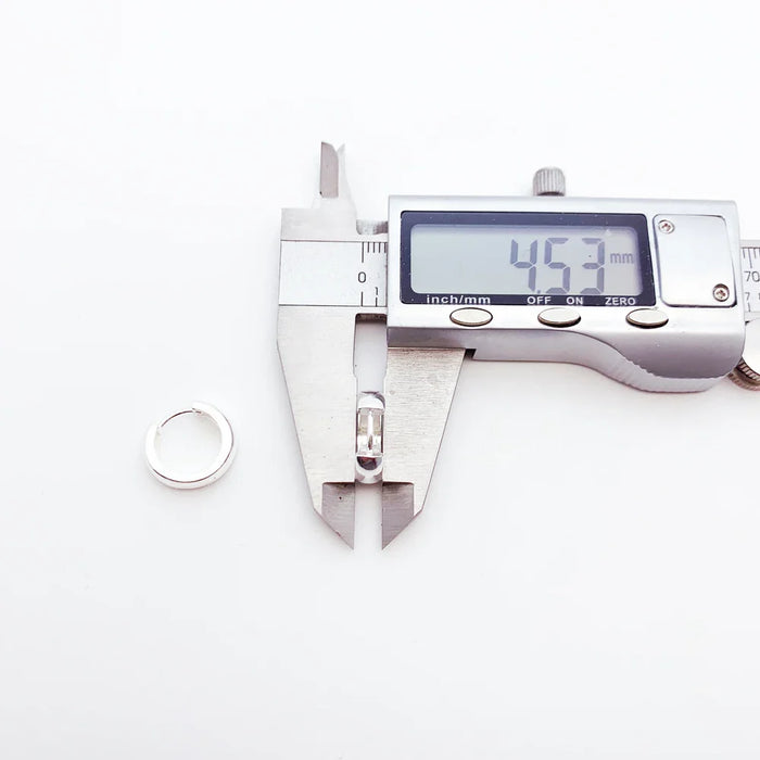 925 Sterling Silver Hinged Hoop Earrings Classic Creole Style For Women