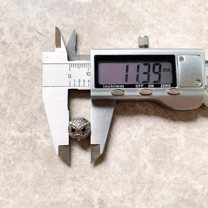 925 Sterling Silver Autumn Owl Bead Charm For Women & Men