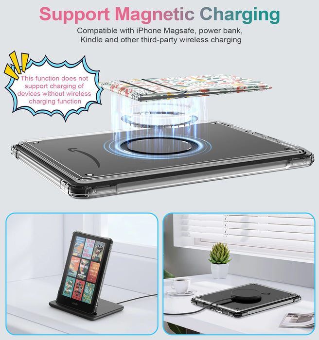 For 7 Inch Kindle Paperwhite 12Th Gen 2024 & Kindle Coloursoft Signature Edition 2024 Stand Magnetic Case