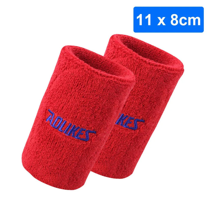 Pair of Moisture Wicking Sports Wristbands For Men & Women Tennis Basketball Running