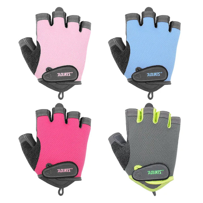 Pair of Half Finger Gym Gloves Unisex Wrist Weightlifting Gear