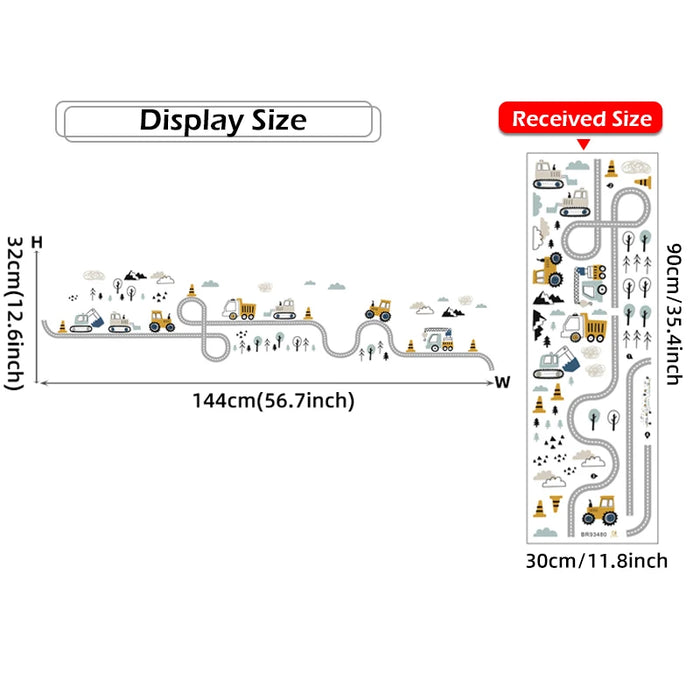 Cartoon Cars Wall Stickers For Kids Room Decor