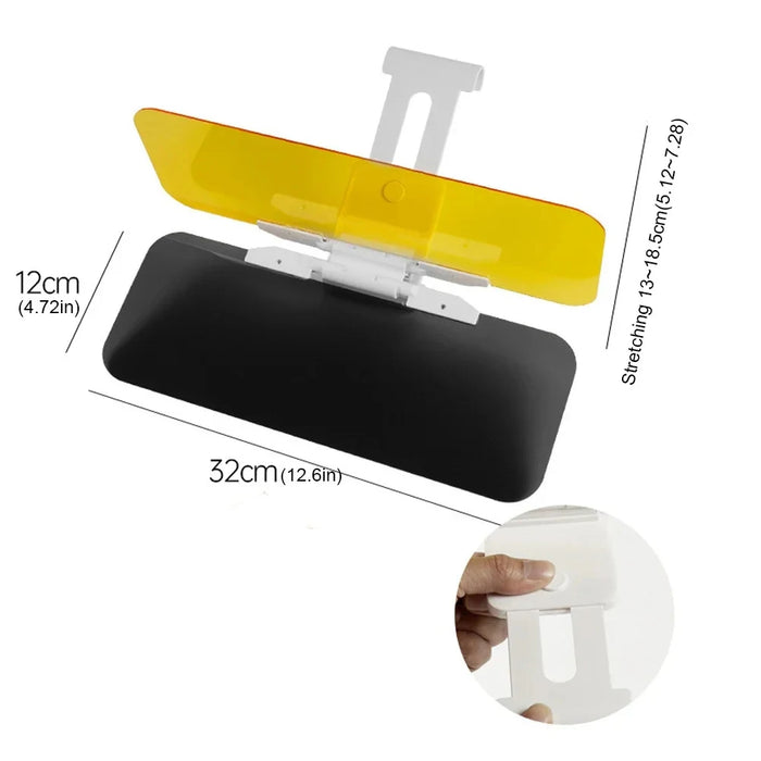 Anti-Uv Car Sun Visor Day / Night Goggles Clip-On Shield Rotatable Safe Driving