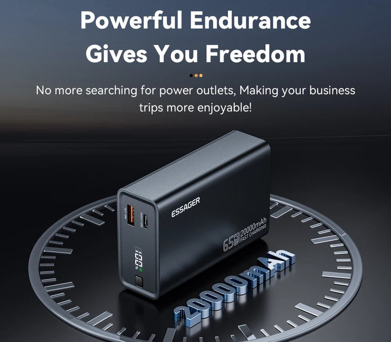 Power Bank 20000Mah Portable Pd 65W Fast Charging Mobile Phone External Battery Powerbank For Phone Laptop Tablet Mac