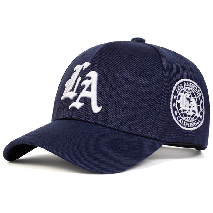 Embroidered La Baseball Cap Adjustable Sun Hat