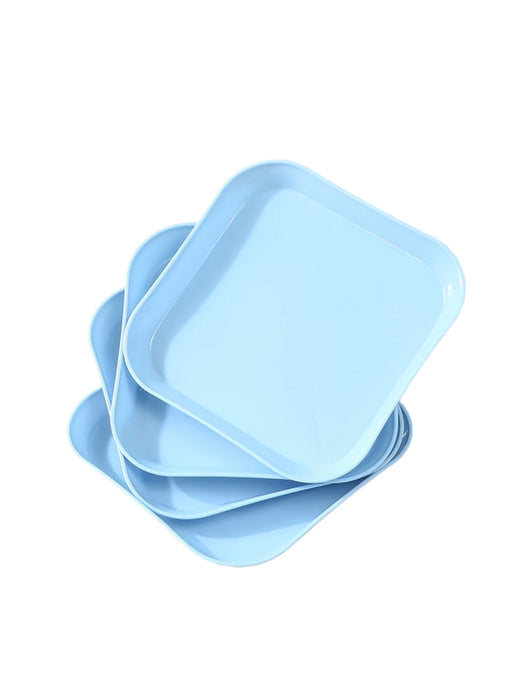 4 / 8 / 12 Piece Reusable Light Blue Snack Plates