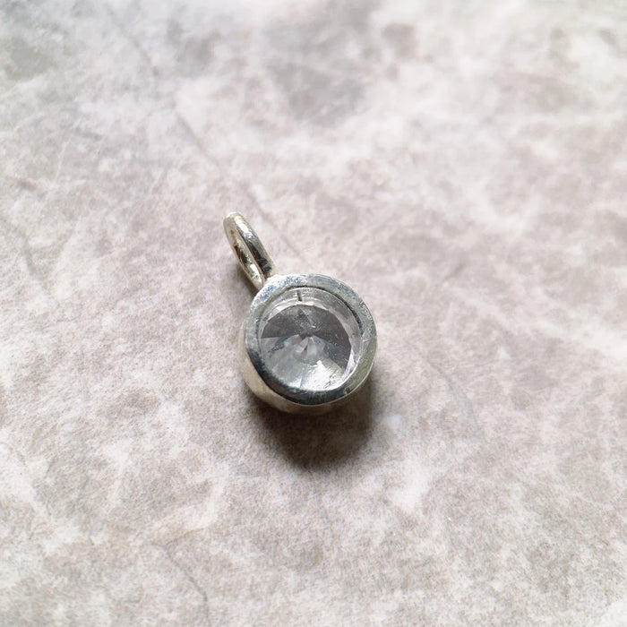 925 Sterling Silver Round Crystal Pendant Fashion Jewelry For Women