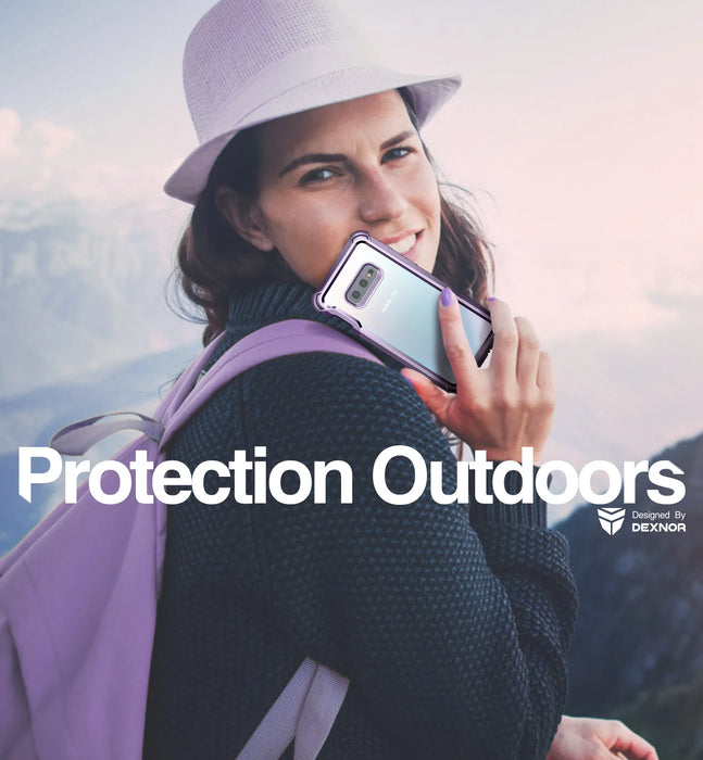 For Samsung Galaxy S10E Clear Rugged Full Body Protective Shockproof Hard Defender Dual Layer Heavy Duty Bumper Case