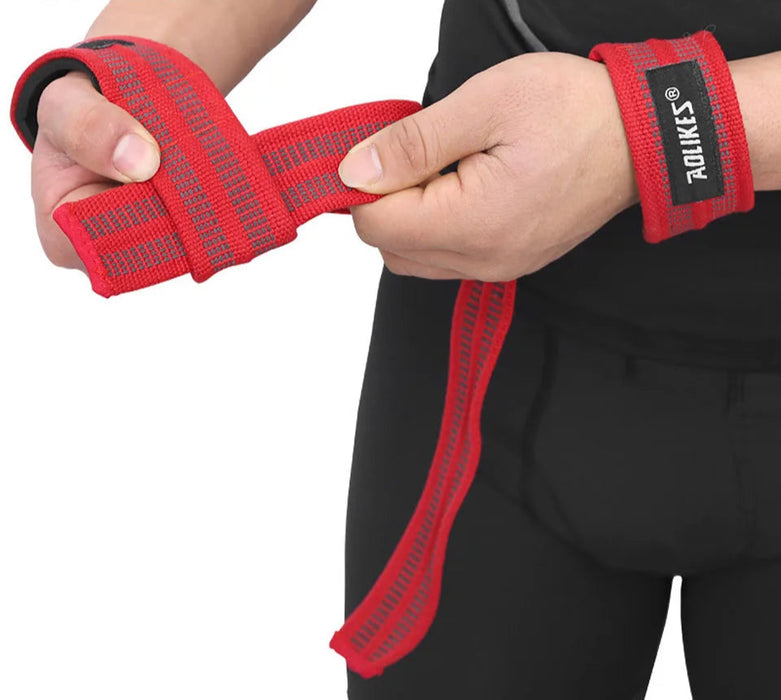 Pair of Antislip Weight Lifting Straps For Deadlifts Bodybuilding And Powerlifting