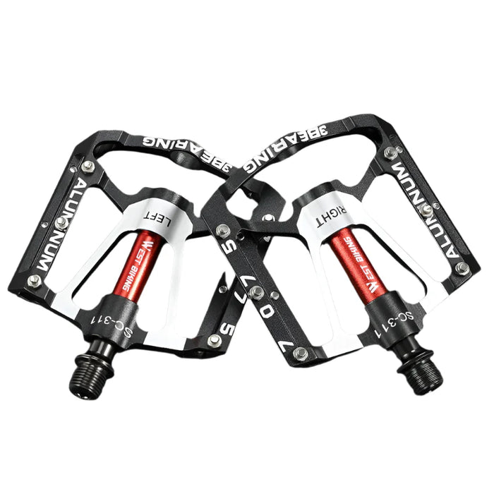 Anti Slip Aluminum Bike Pedals 3 Bearings