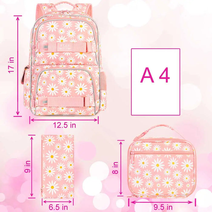17 Inch Teen Backpack Set With Lunch Box