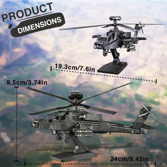 3D Puzzle Fighter Helicopter Model Kit Teen Gift