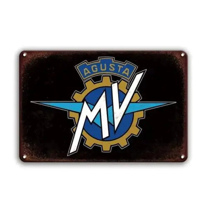 1D Mv Agusta Metal Tin Sign Retro Garage Decor