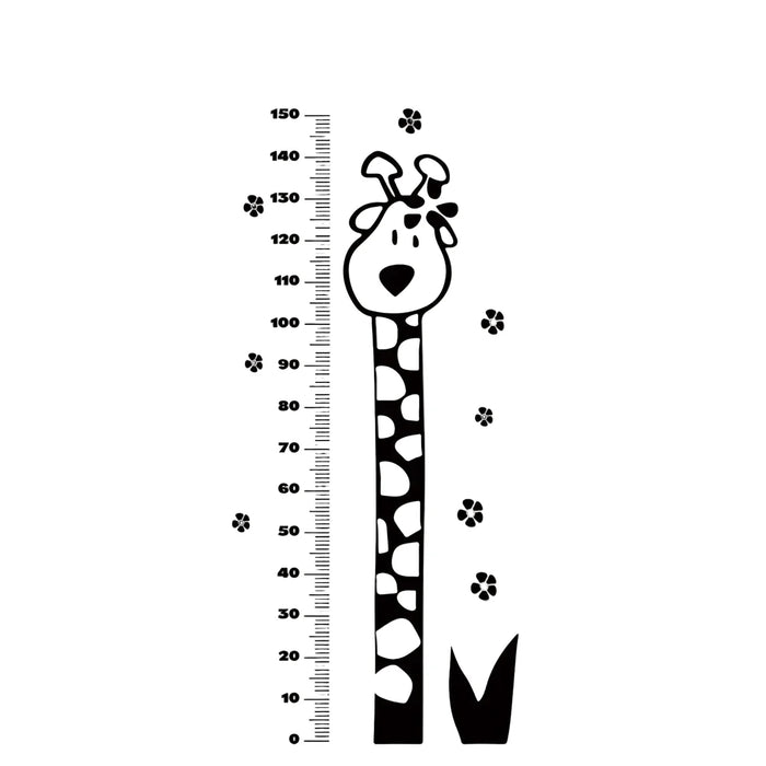 2 Piece Giraffe Height Sticker Set For Kids Room Decor And Growth Measurement