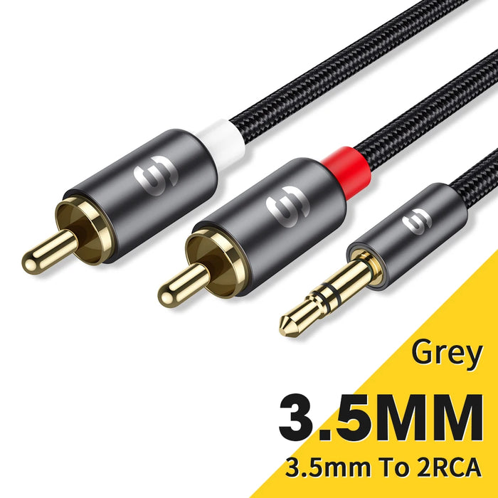 Rca Audio Cable Stereo 3.5Mm To 2Rca Cable Male To Female Aux Rca Jack Y Splitter For Amplifier Audio Home Theater Wire