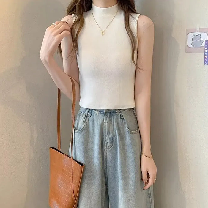 Sleeveless Knit Tank Top for Spring/fall