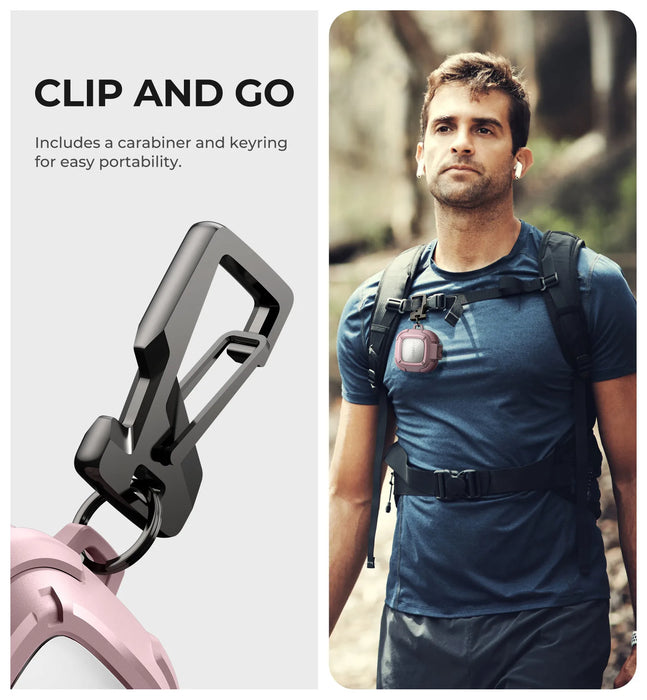 For Samsung Galaxy Buds Fe / Buds 2 Pro / Buds 2 / Buds Pro / Buds Rugged Bumper Shockproof Case With Secure Lock Keychain