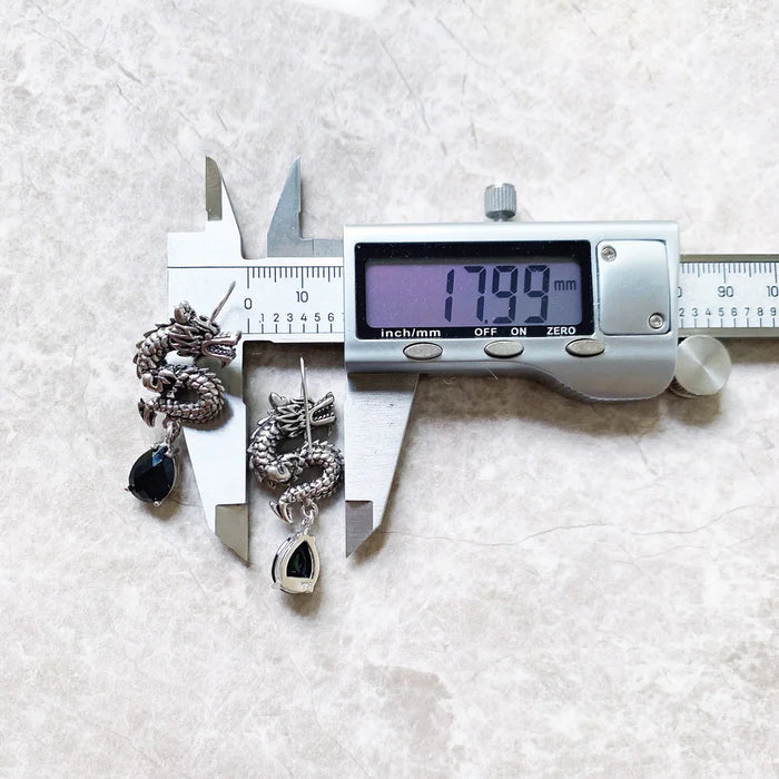 925 Sterling Silver Dragon Drop Earrings Ethnic Fine Jewelry For Women And Men