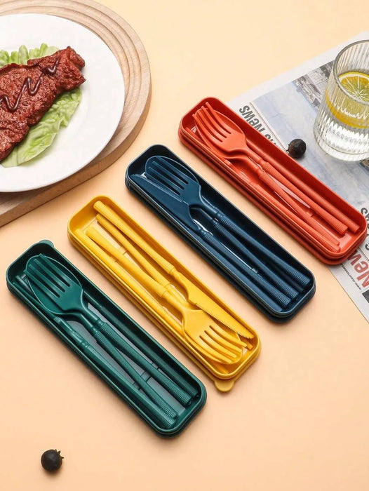 Reusable Plastic Tableware Set For Picnics Camping And Students