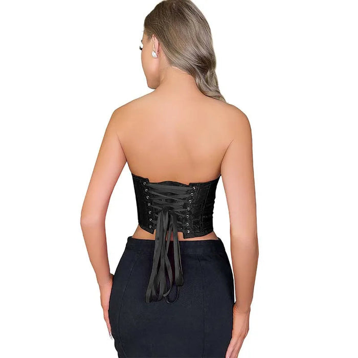 Summer Jacquard Lace Up Boned Corset Plus Size S-6Xl Zip Closure
