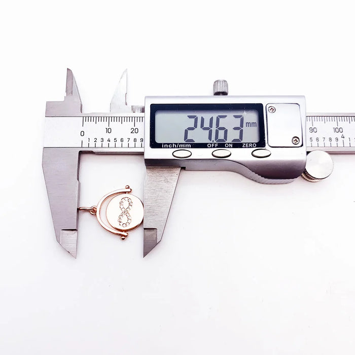 925 Sterling Silver Rose Gold Eternity Pendant Romantic Jewelry For Women