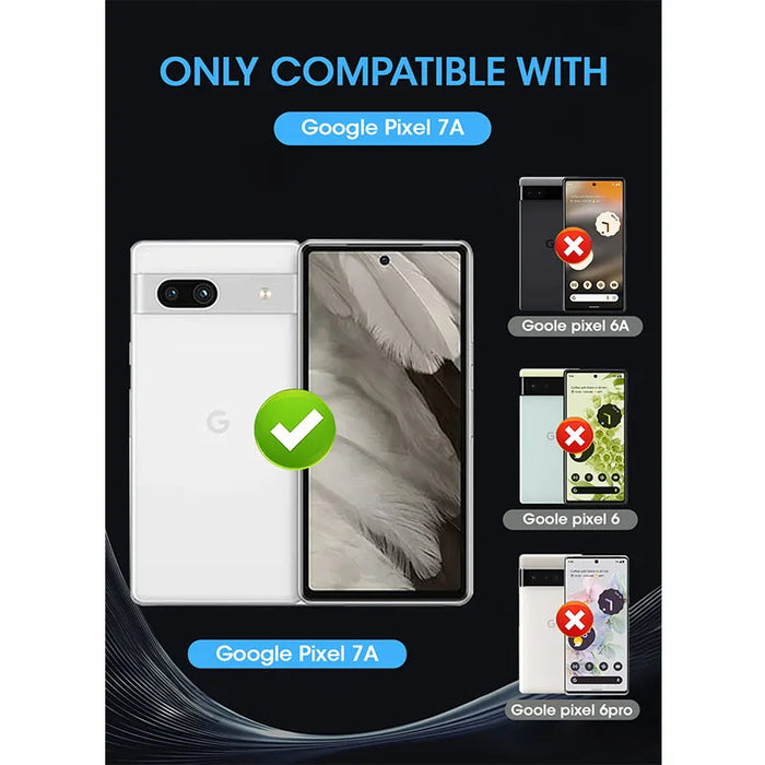 For Google Pixel 7A 2023 Ub Pro Full-Body Rugged Belt-Clip & Kickstand Case With Built-In Screen Protector