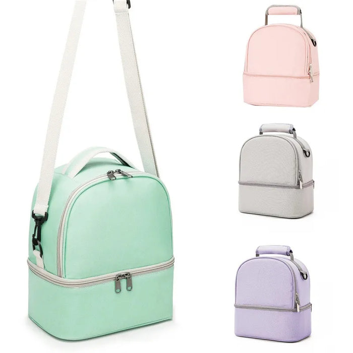 Double Layer Insulated Mommy Bag For Travel & Picnic