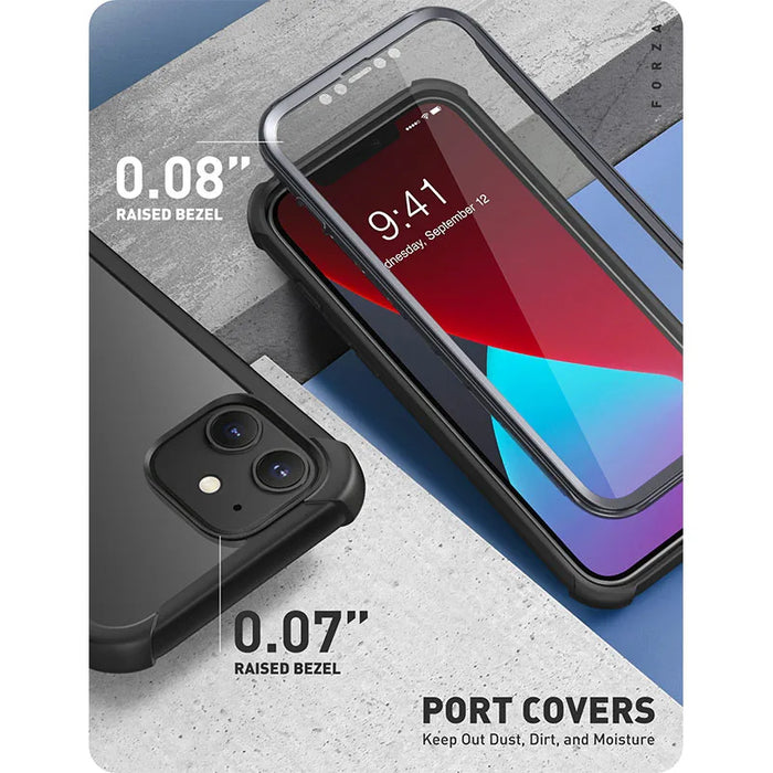 For Iphone 12 / 12 Pro 6.1 Inch 2020 Forza Dual Layer Rugged Case With Full-Body Tpu Bumper Built-In Screen Protector