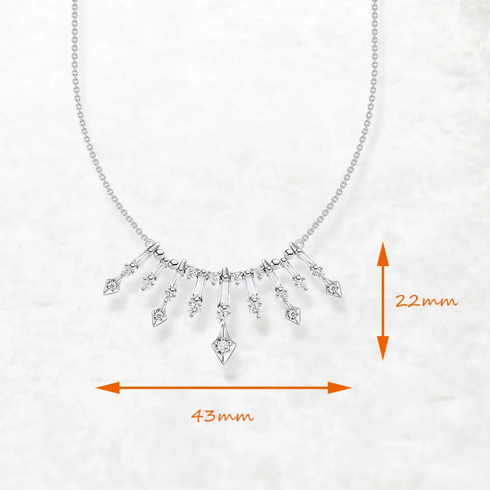 925 Sterling Silver Romantic Gift Sun Rays Necklace Fine Jewelry For Women