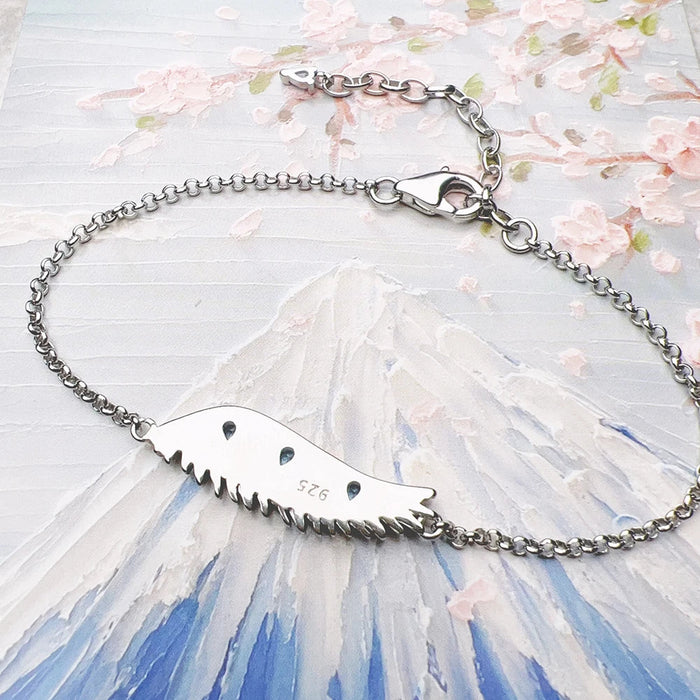 925 Sterling Silver Bohemia Phoenix Wing Bracelet Link Chain For Women