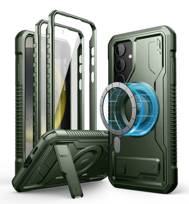 For Samsung Galaxy S24 + Plus Magsafe Shockproof Rugged Bumper Case Protective With Built In Screen Protector