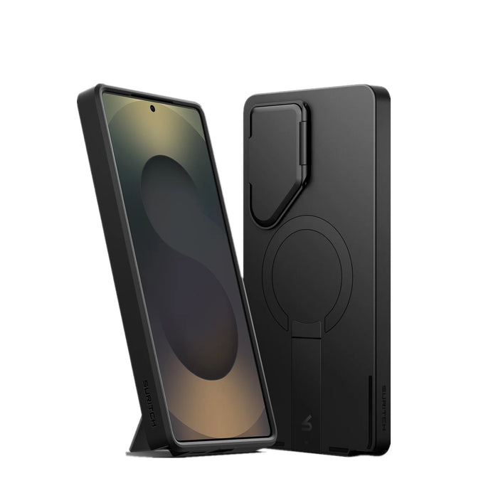 For Samsung Galaxy S25 Ultra 6.9 Inch Magnetic Protective Case With Camera Protector & Adjustable Metal Kickstand