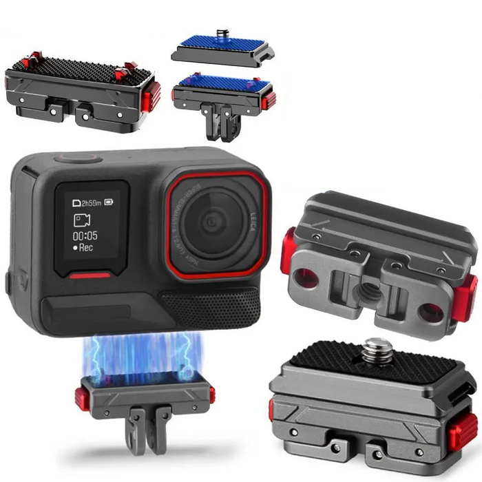 Magnetic Quick Release Mount For Insta360 Ace Pro 2 1 / 4 Screw Magnetic Adapter Mount Camera Frame Bracket Camera Accessories