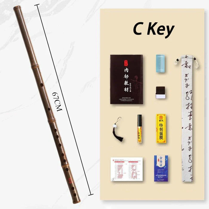 Traditional Purple Bamboo Flute For Adults