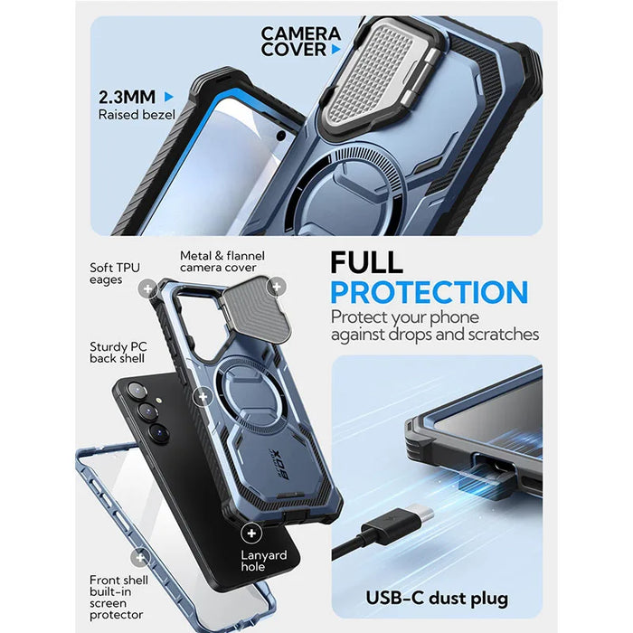For Samsung Galaxy S25 Plus 2025 6.7 Inch Armorbox Rugged Case With Built-In Screen Protector