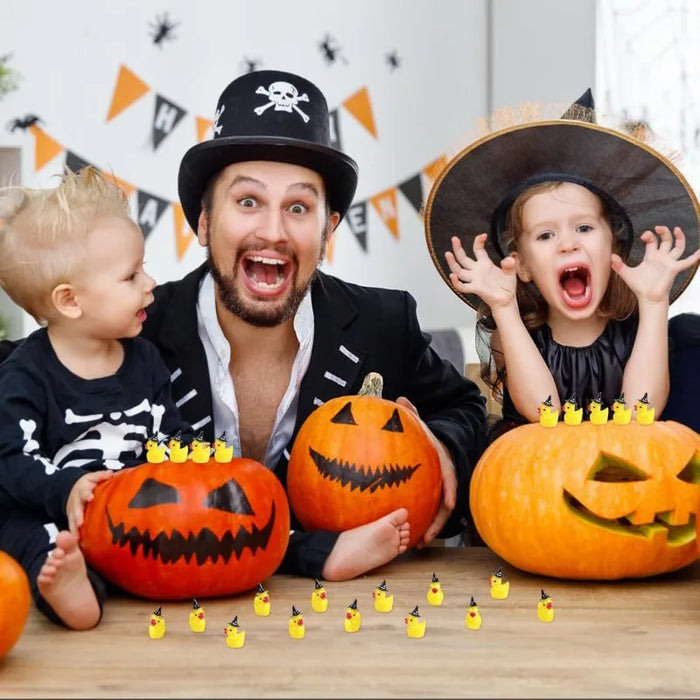 Resin Duck With Witch Hat For Miniature Crafts