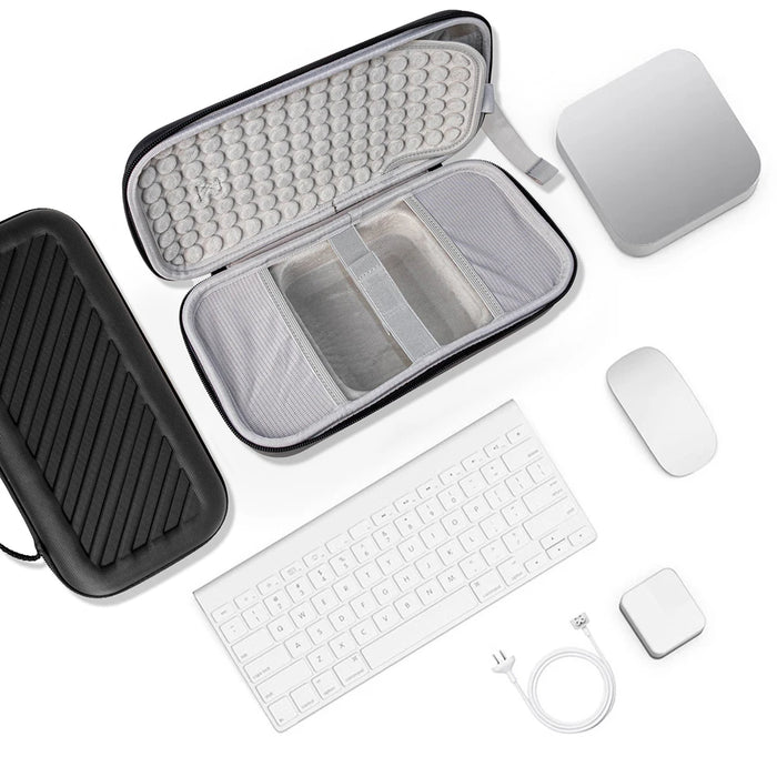 Hard Case For Mac Mini M4 Travel Carrying Case Organizer Shockproof Storage Bag Anti-Scratch Keyboard Organizer For Mac Mini M4