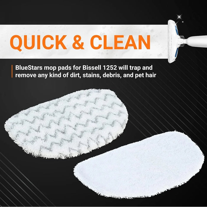 6 Pieces Steam Mop Pad For Bissell Powerfresh Vac & Steam 2747A 1132 1543 1632 1652 Symphony Vacuum And Steam Mop Series Model #1252