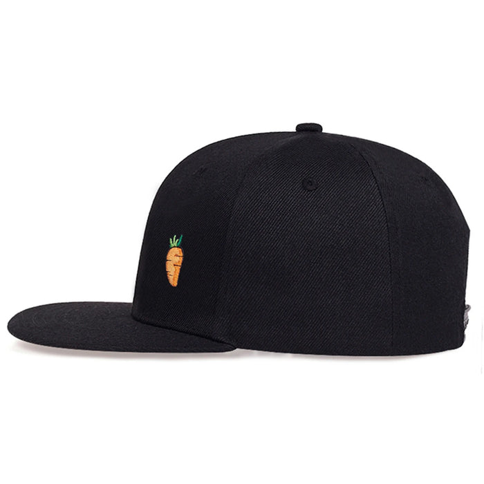 Embroidered Carrot Hip Hop Hat Adjustable Baseball Cap For Men And Women