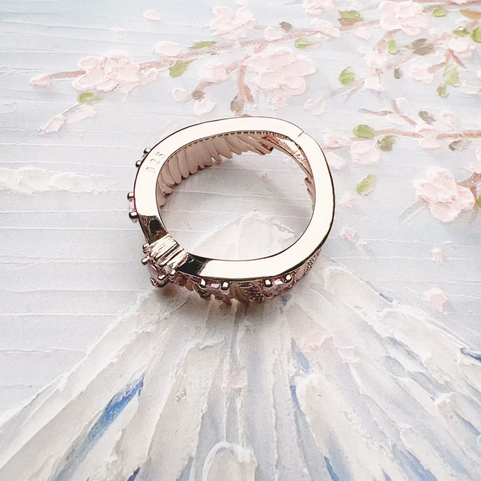 925 Sterling Silver Romantic Gift Rose Gold Phoenix Wing Ring