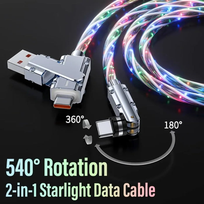Fast Charging Rgb Type C Cable 1M Breathing Light 120W / 66W