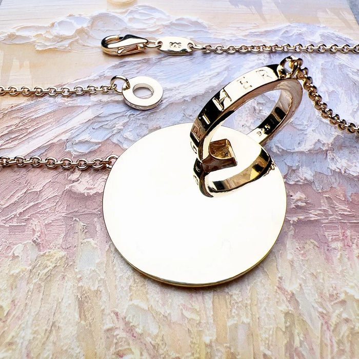 925 Sterling Silver Round Ornament Necklace & Earring Set For Women