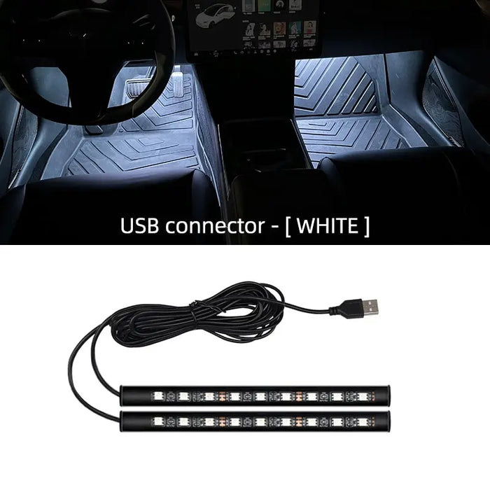 Car Neon Foot Light Usb Interior Atmosphere Lamp