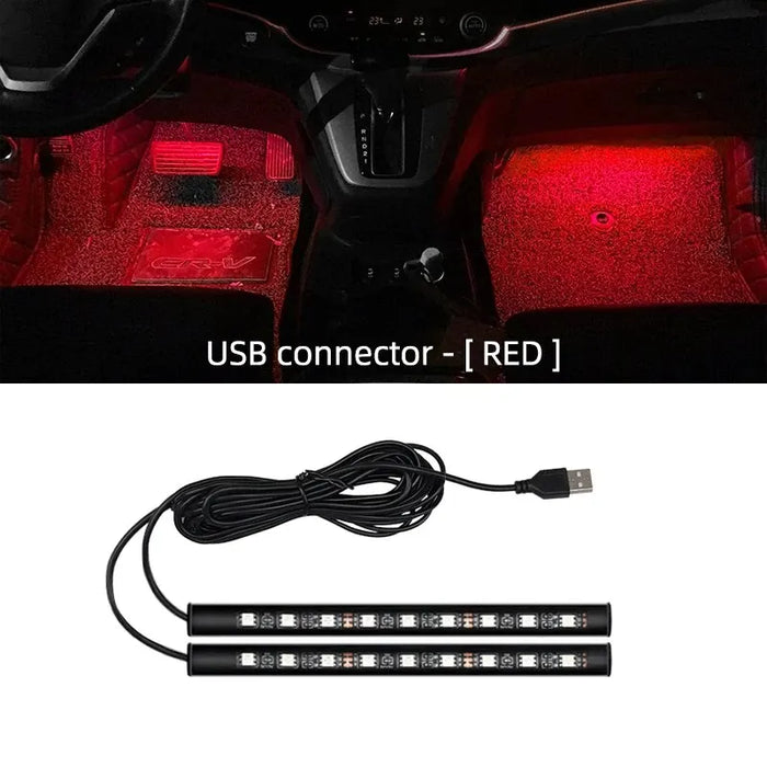 Car Neon Foot Light Usb Interior Atmosphere Lamp