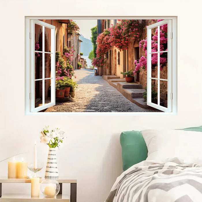 Kids Room Wall Stickers Pvc Removable Window View Imitation Window Bedroom Decor