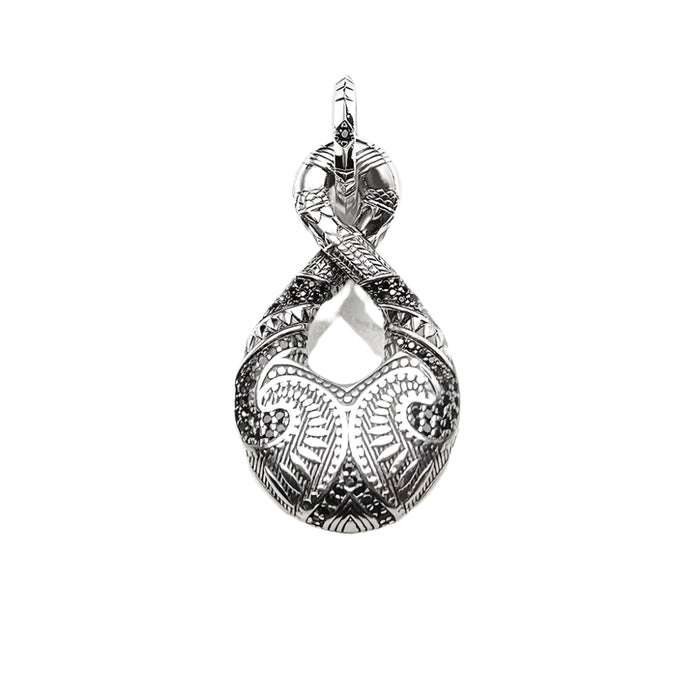 925 Sterling Silver Maori Endless Tattoos Pendant Ethnic Jewelry For Women & Men