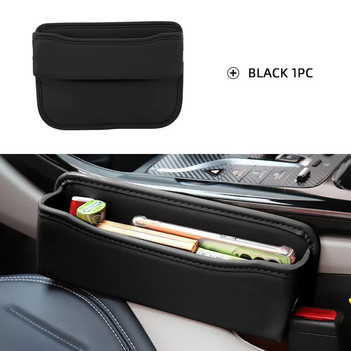 Car Seat Gap Organizer Pu Leather Console Side Pocket Storage Box