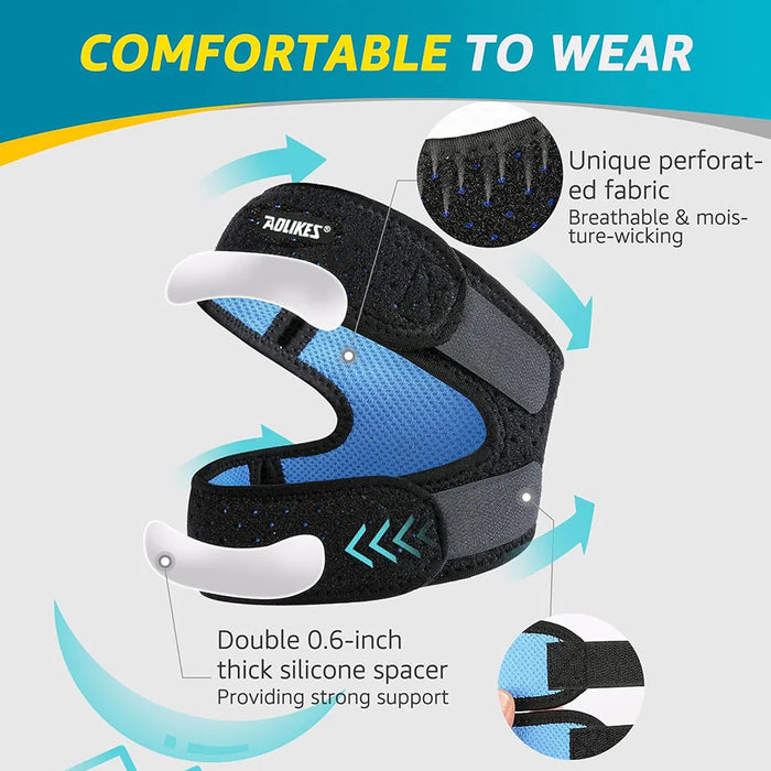 Knee Strap For Pain Relief Dual Patella Brace For Running Tennis Arthritis Tendonitis