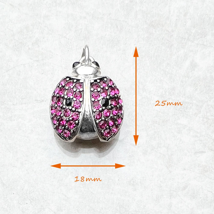 925 Sterling Silver Stylish Ladybug Pendant Perfect Gift For Women