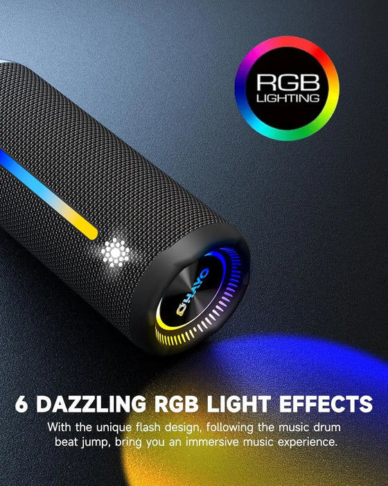 Waterproof Bluetooth Speaker With Led And Mic 24H Playtime